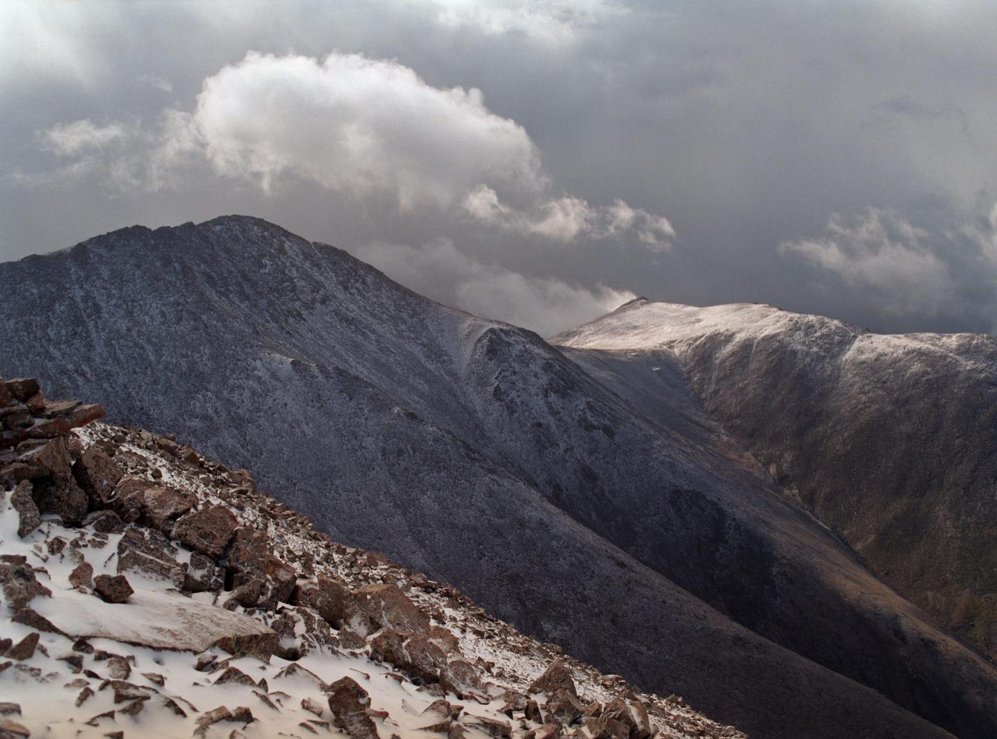 snowy mountain tops