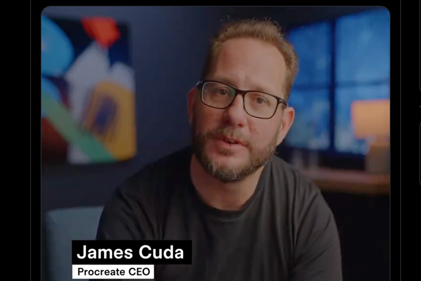 Procreate CEO James Cuda in viral Twitter post