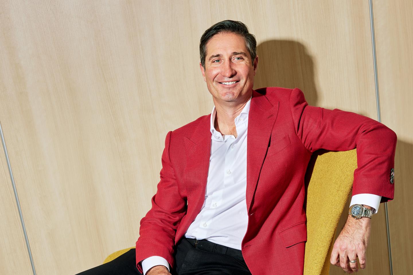 Brian Niccol photographed at Chipotle's Cultivate Center in Irvine, CA on February 27, 2023.