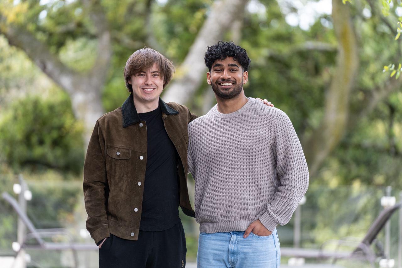 Gen Z tech entrepreneurs Cooper Scanlon and Rushi Manche, cofounders of Movement Labs.