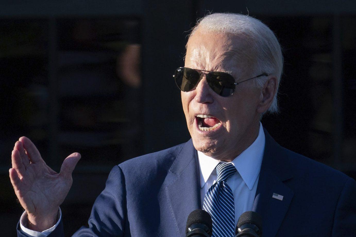 Joe Biden looking angry