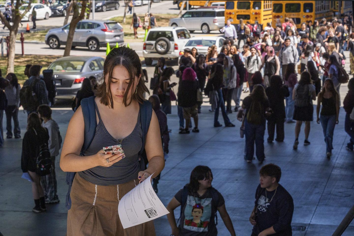 California Gov. Newsom signs law requiring schools districts to limit or ban students from using smartphones on campus