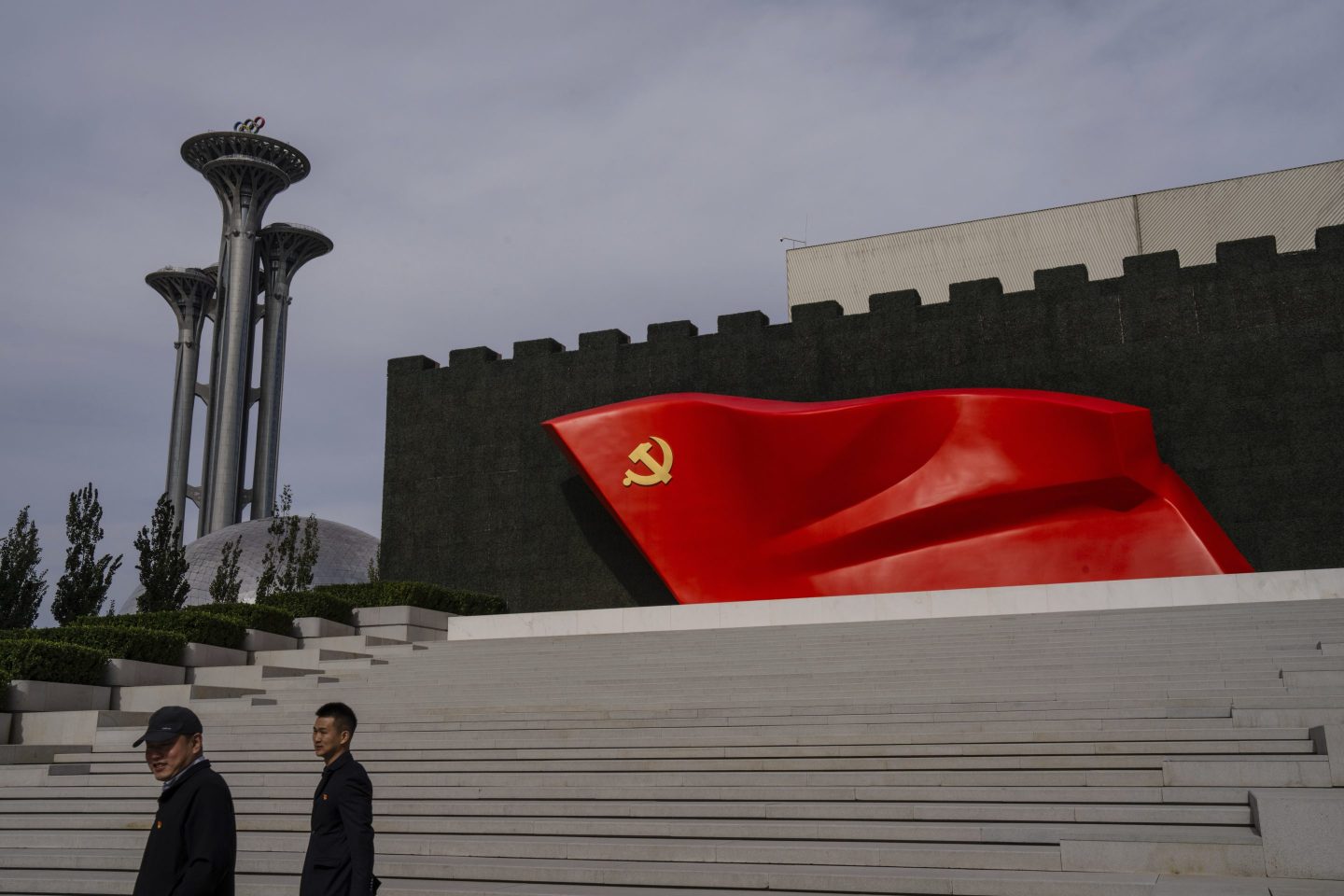 Visitors pass the museum of the Communist Party of China in Beijing in 2023.