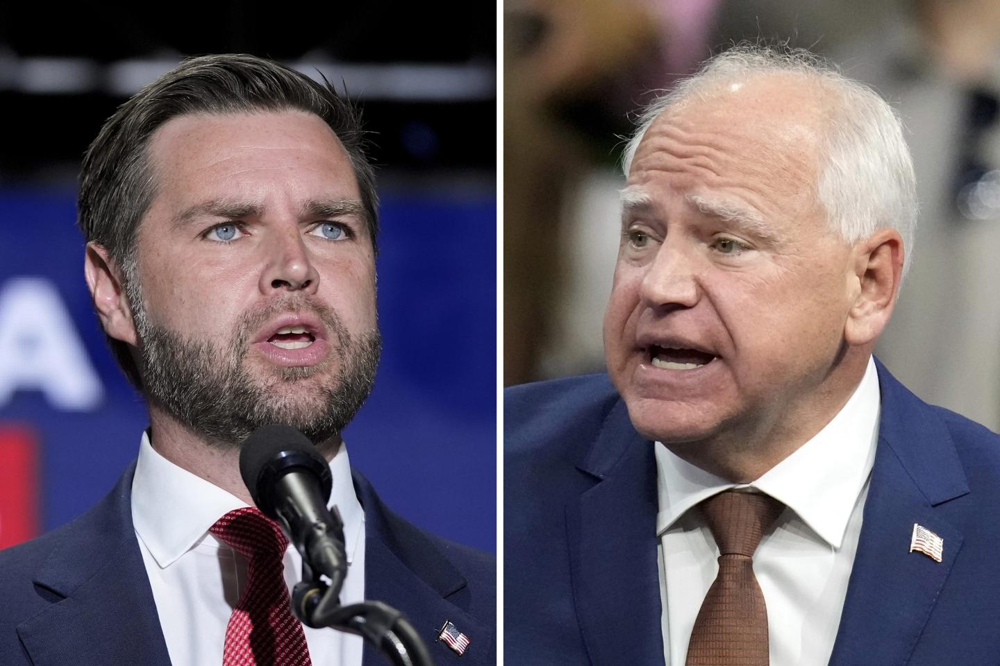 JD Vance and Tim Walz