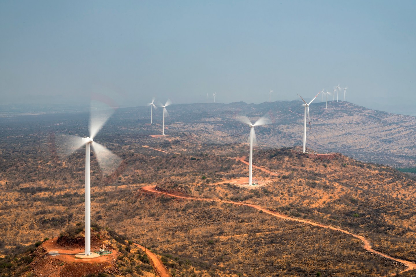 A ReNew wind farm near Gurugram, India.