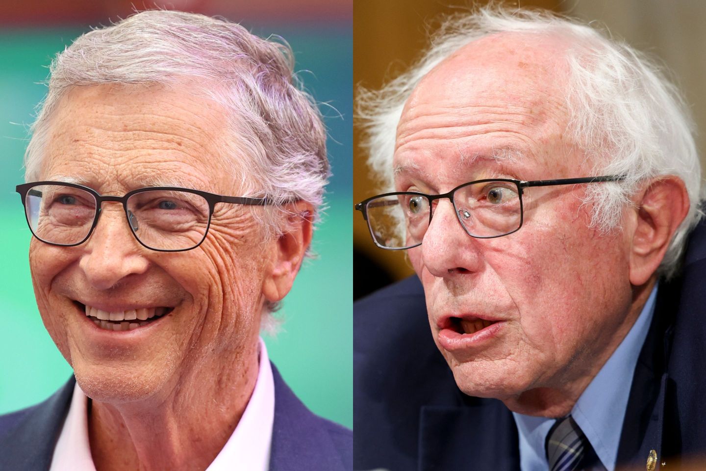 Bill Gates and Bernie Sanders