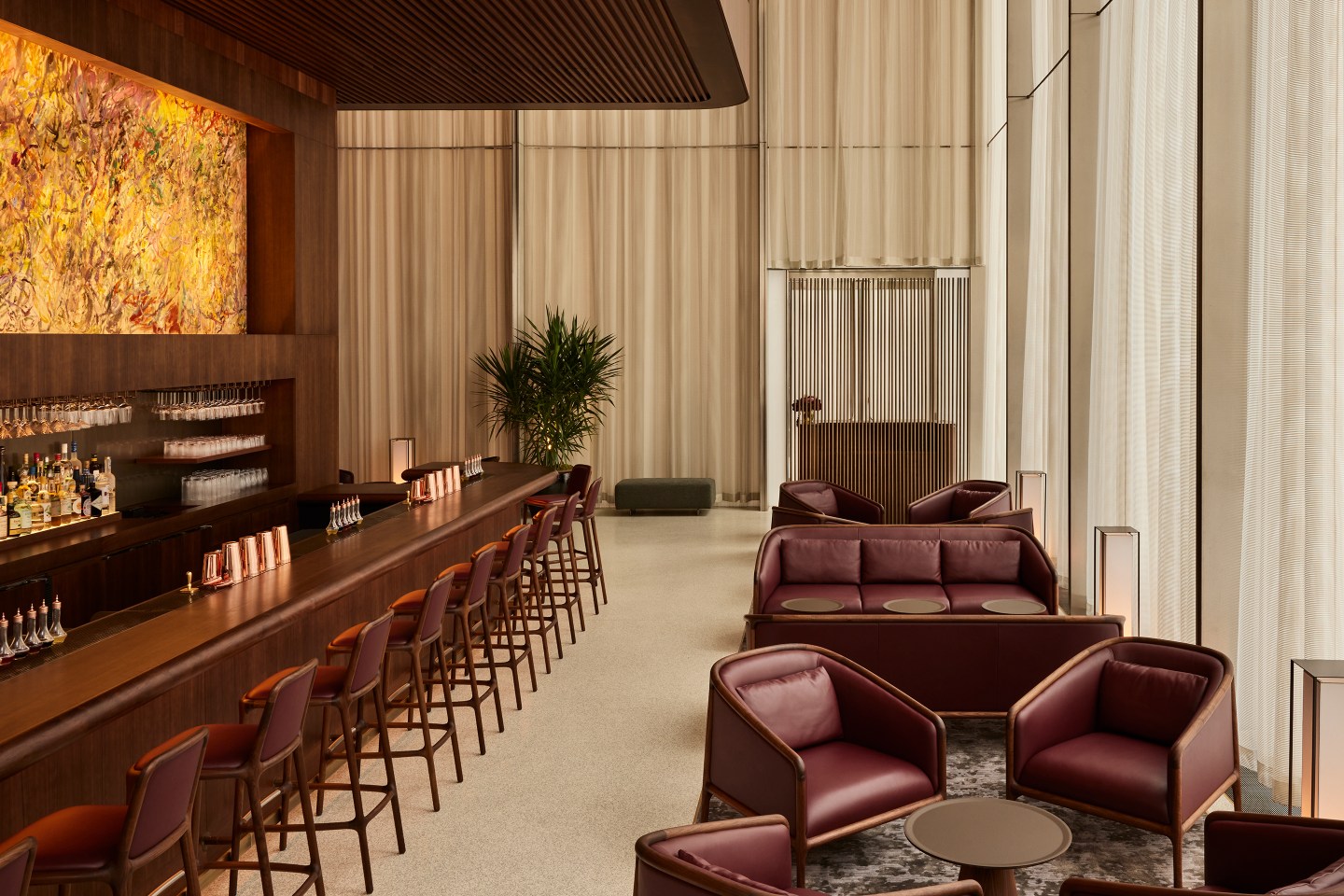 An empty bar and tables at Four Twenty Five