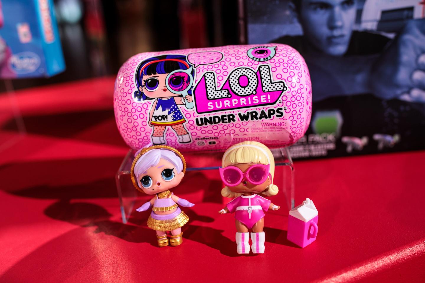 'L.O.L Surprise! Under Wraps' dolls on display