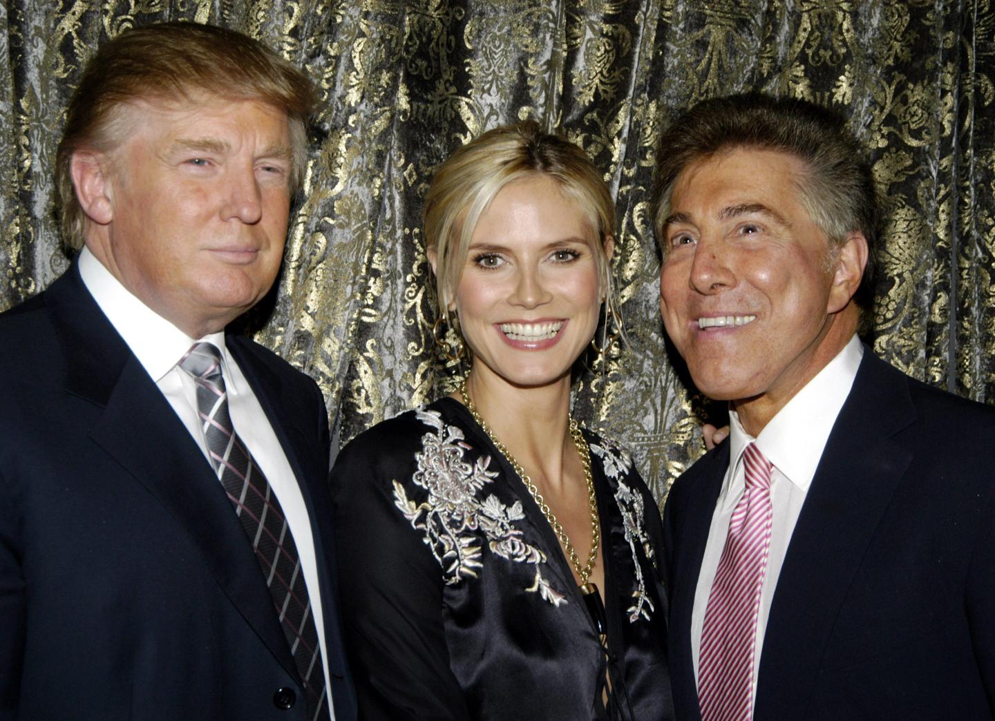 Donald Trump, Heidi Klum and Steve Wynn during The Associates Committee of The Society of Memorial Sloan-Kettering Cancer Center Host 