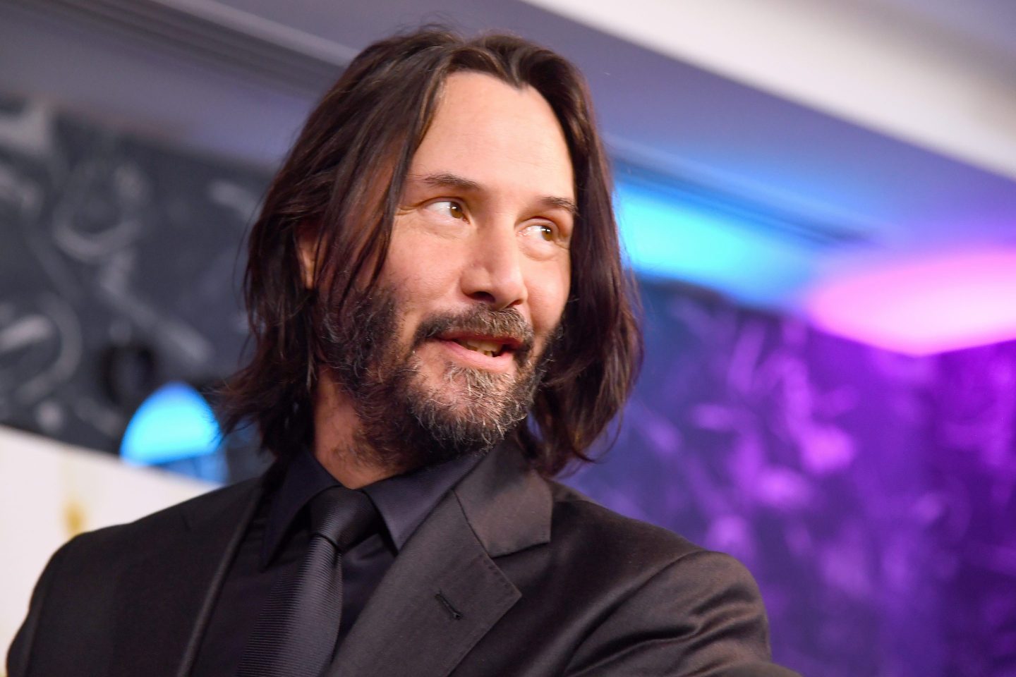 Keanu Reeves attends the John Wick special screenings at Ham Yard Hotel on May 03, 2019 in London, England.