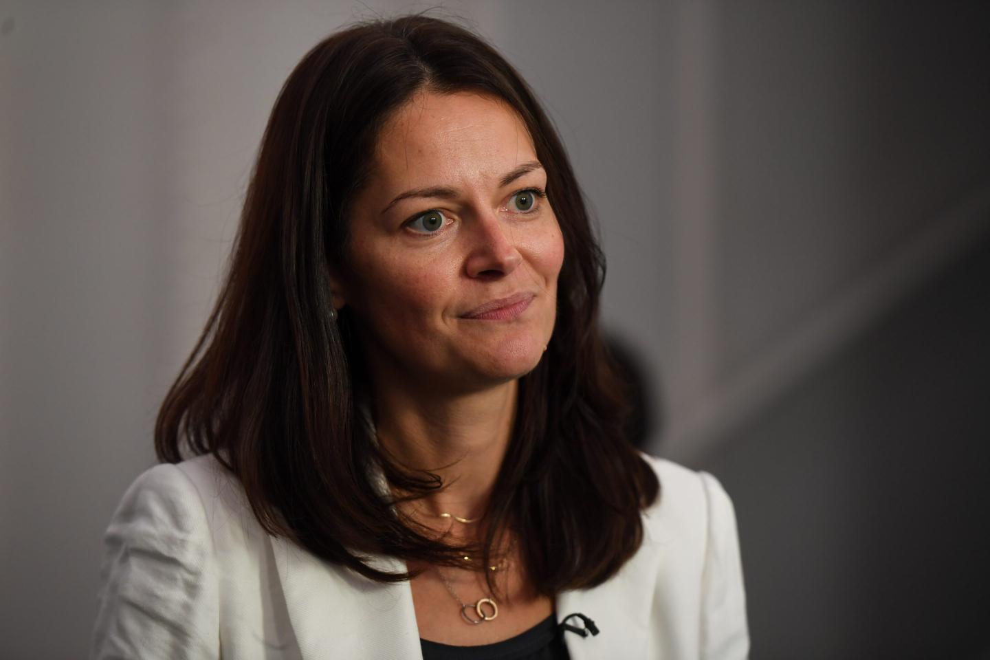 Poppy Gustafsson, chief executive officer of Darktrace Plc, during a Bloomberg Television interview at the Bloomberg Tech Summit in London, UK, on Wednesday, Sept. 28, 2022.
