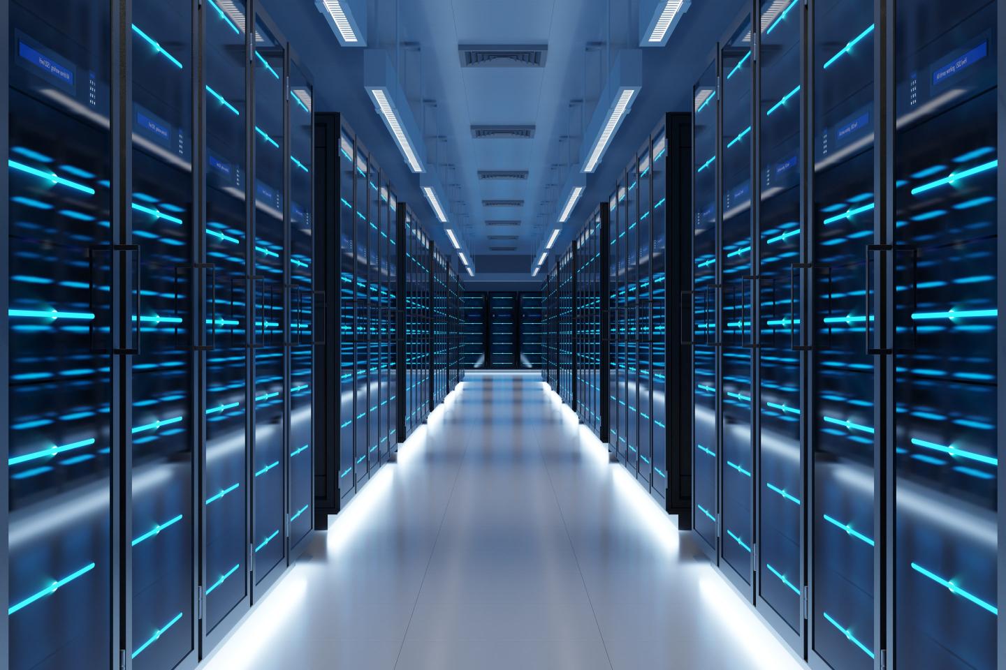 Server room with big data