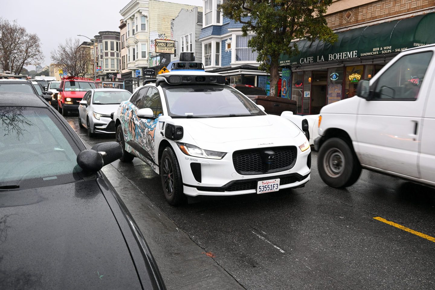 A Waymo in San Francisco in 2023.
