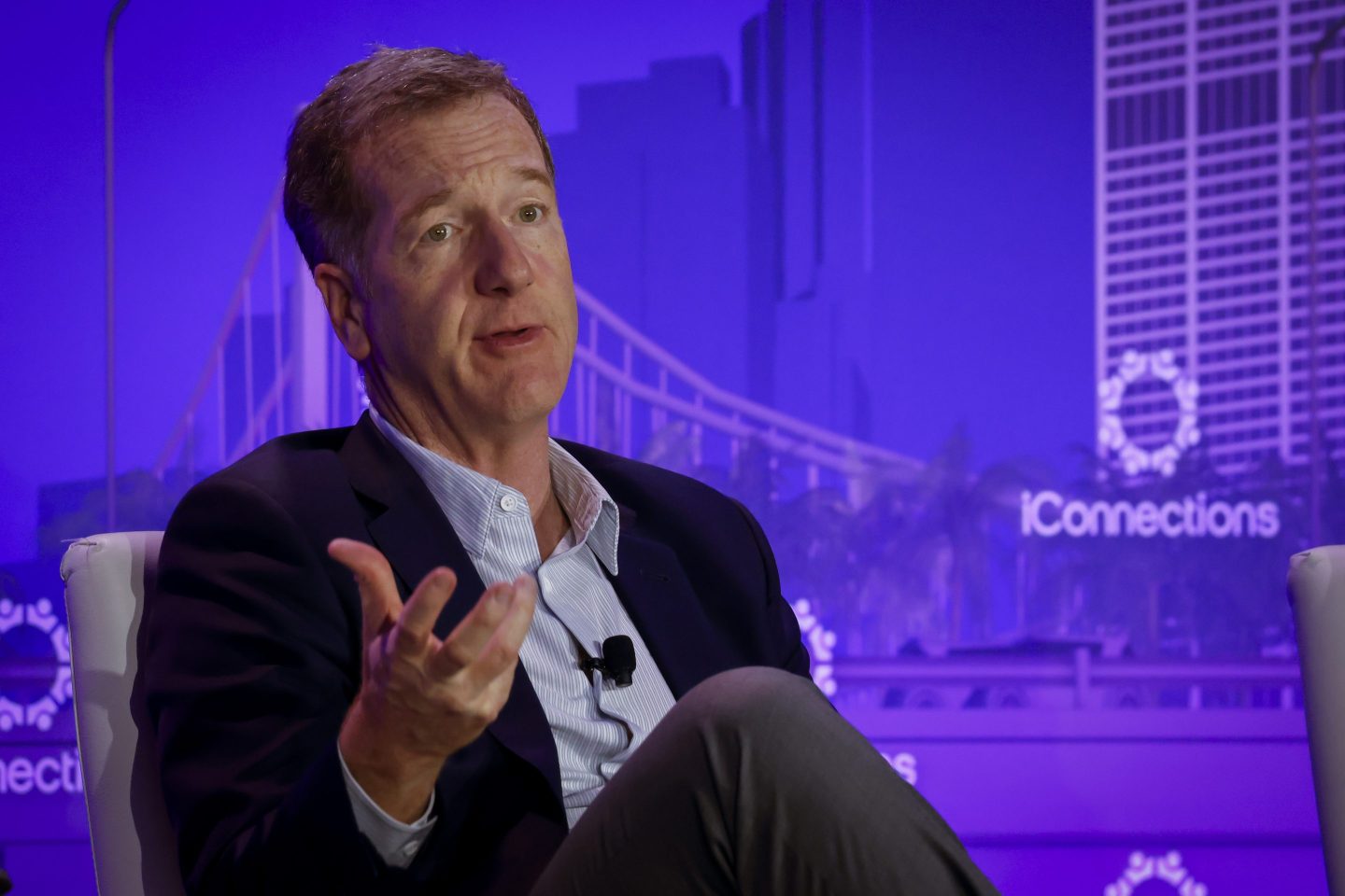 Michael Wilson, chief U.S. equity strategist and chief investment officer of Morgan Stanley, during the iConnections Global Alts 2024 event in Miami Beach, Fla., on Jan. 30, 2024.