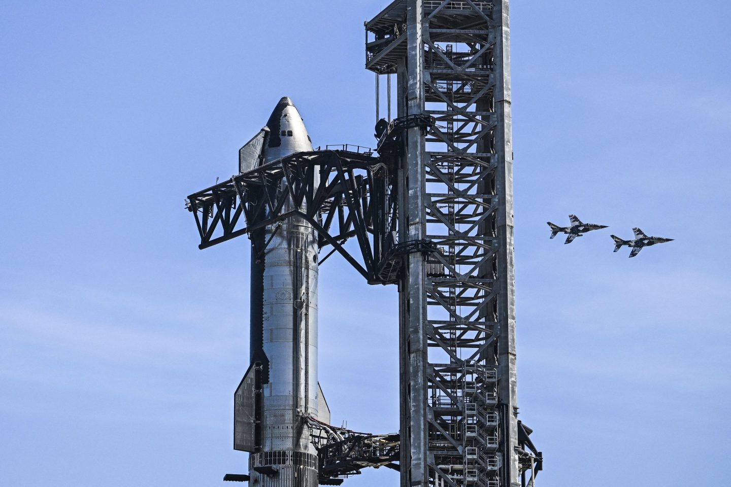 SpaceX rocket on launch pad