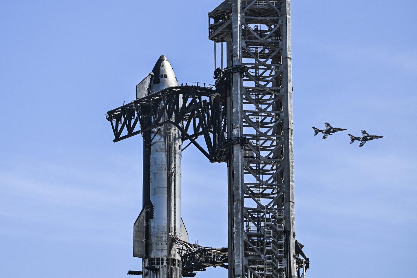 SpaceX rocket on launch pad