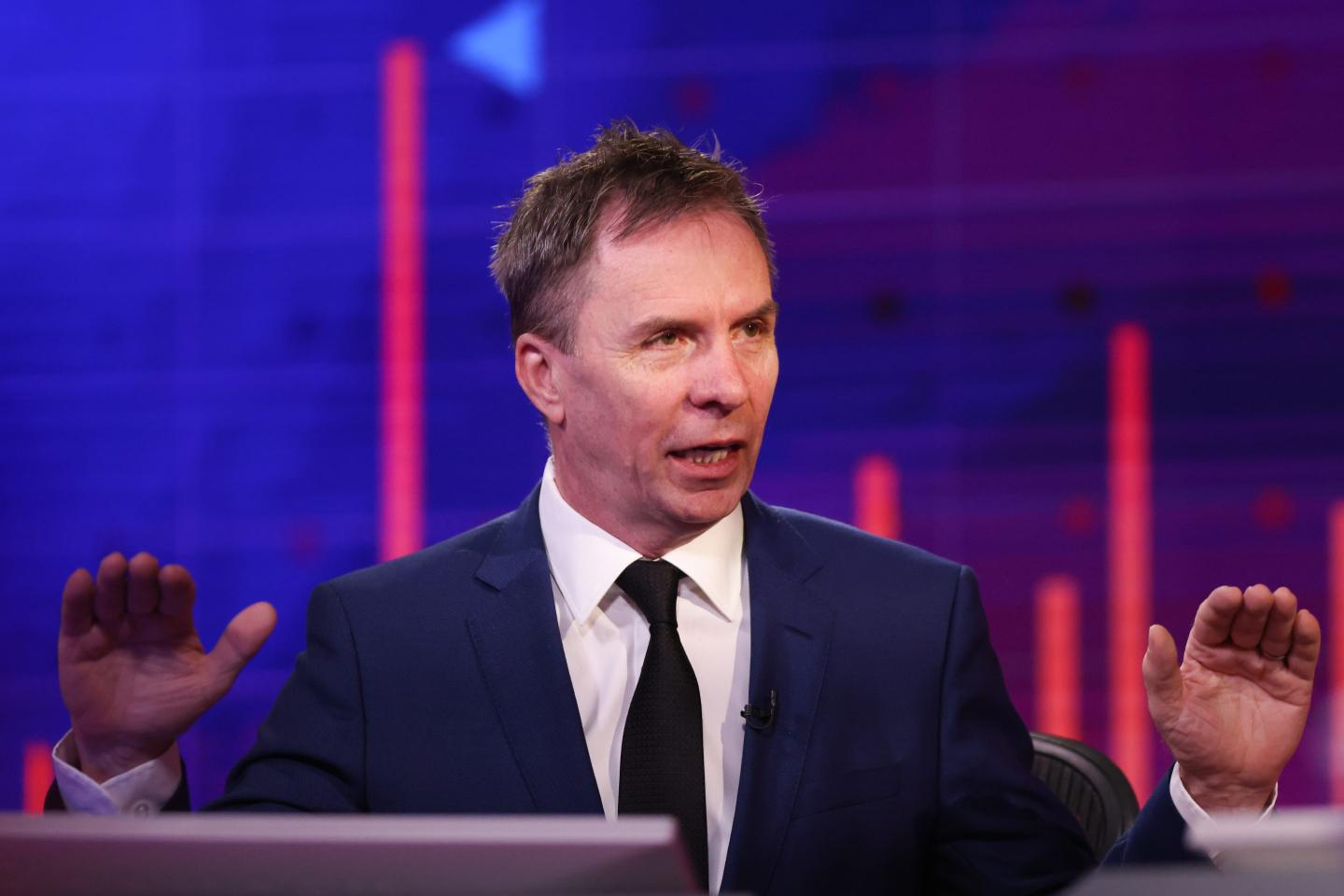 Jozsef Varadi, chief executive officer of Wizz Air Holdings Plc, during a Bloomberg Television interview in London, UK, on Thursday, May 23, 2024.