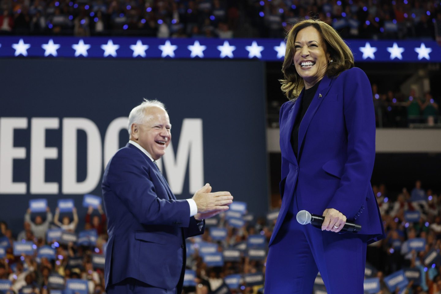 Vice President Kamala Harris and Gov. Tim Walz.