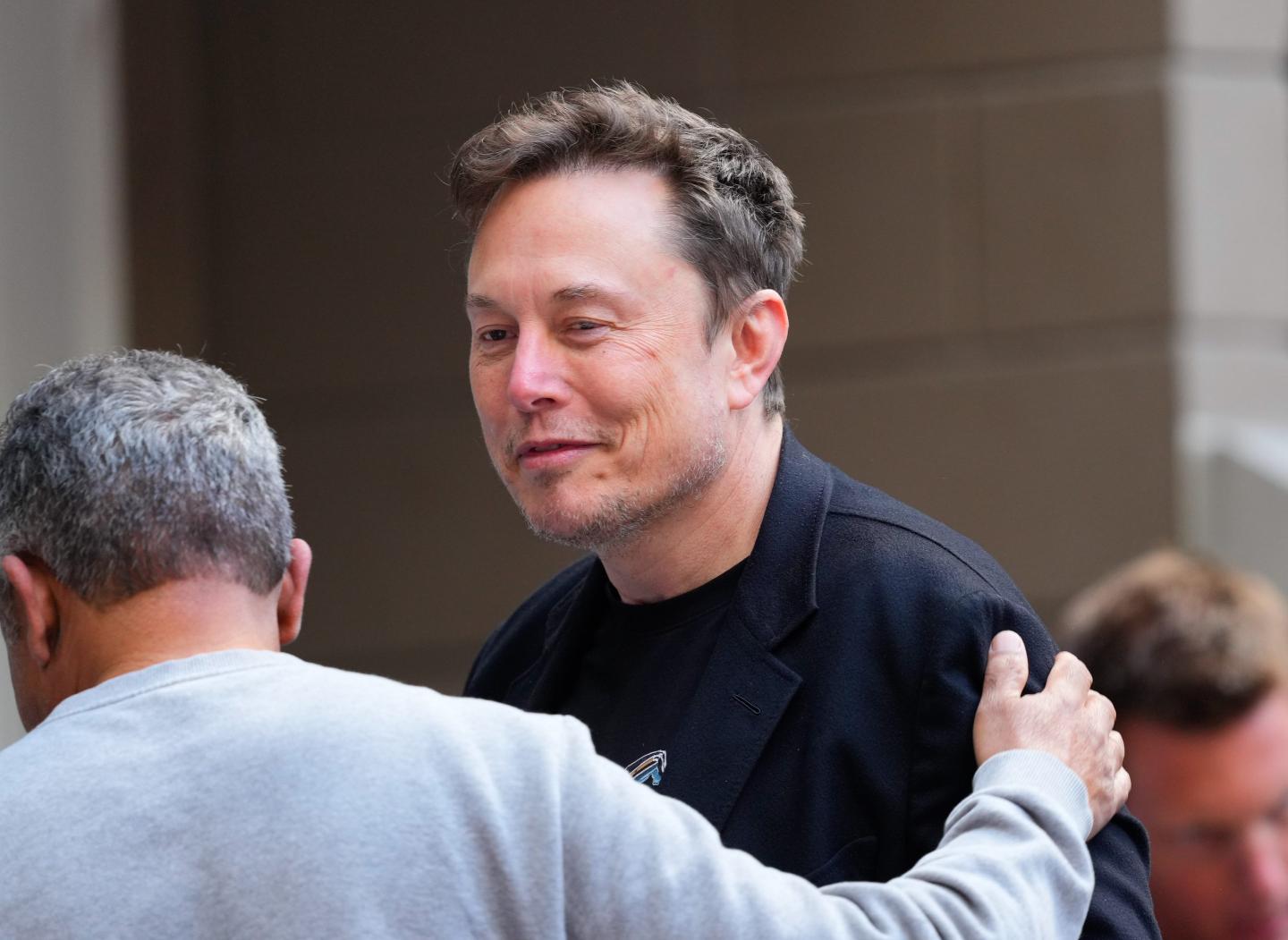 Elon Musk is seen at the 2024 US Open Tennis Championships on September 08, 2024 in New York City.