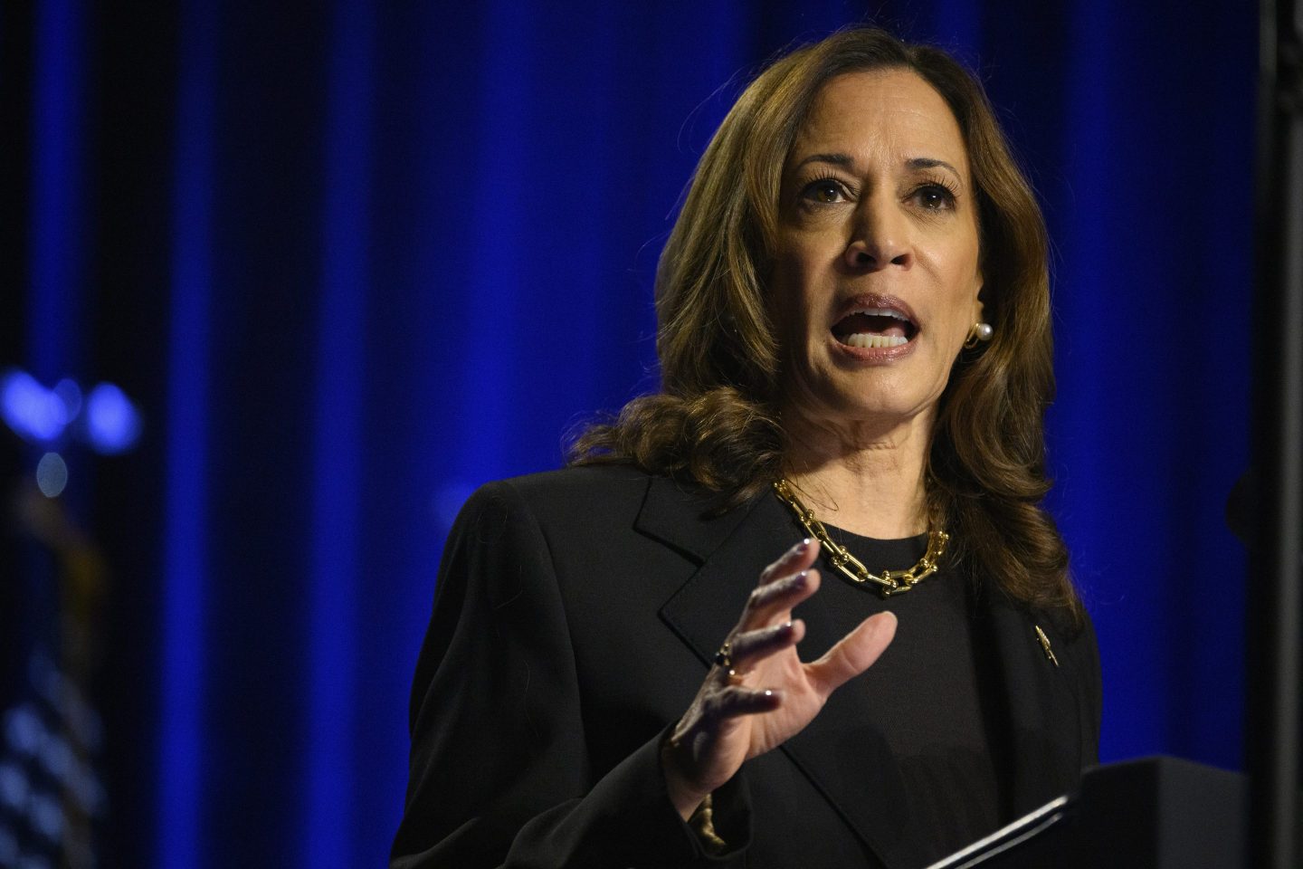 U.S. Vice President and Democratic nominee for president Kamala Harris speaks about her economic plan at Carnegie Mellon University on Sep. 25.