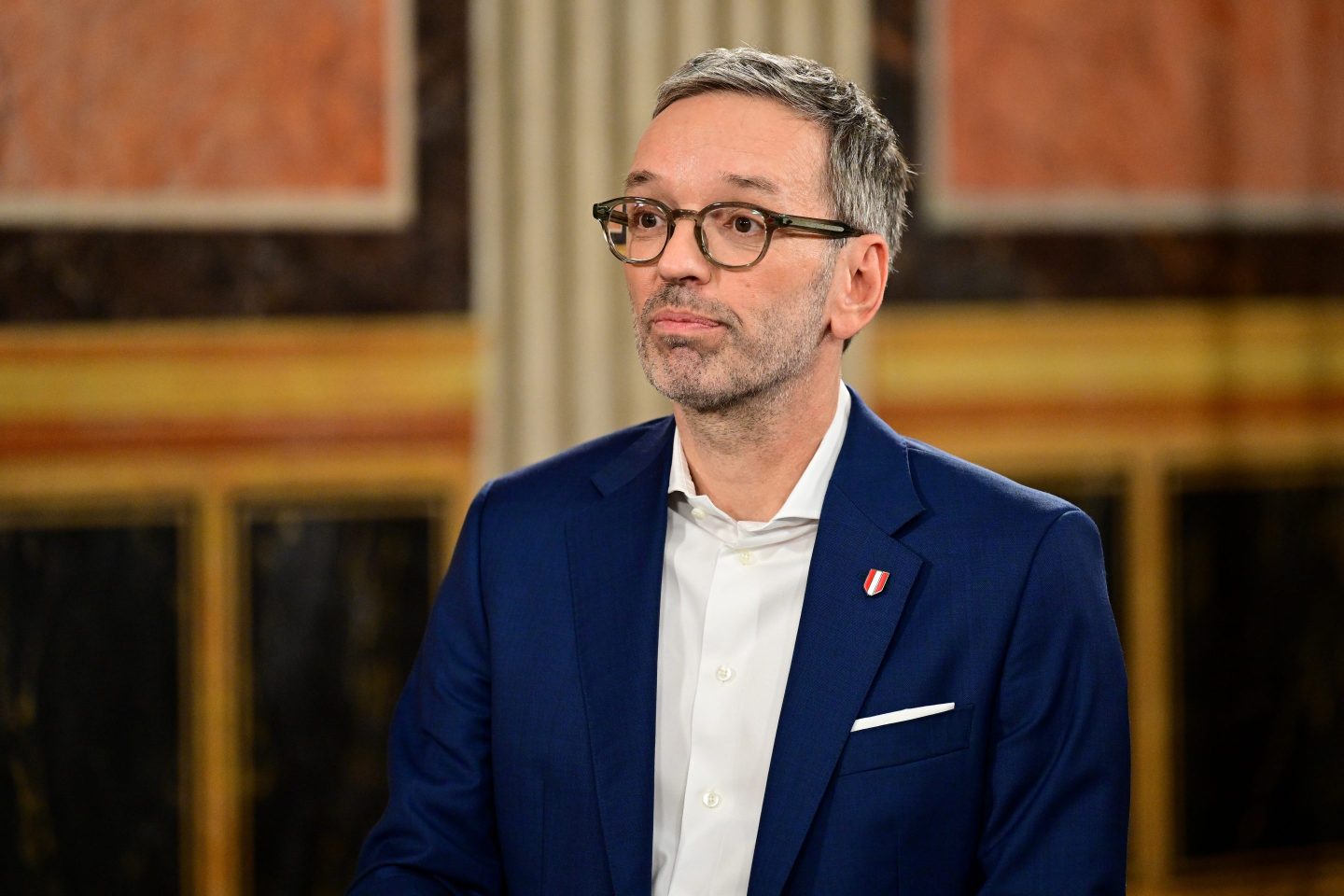 The Austria Freedom Party's Herbert Kickl following parliamentary elections on Sunday.