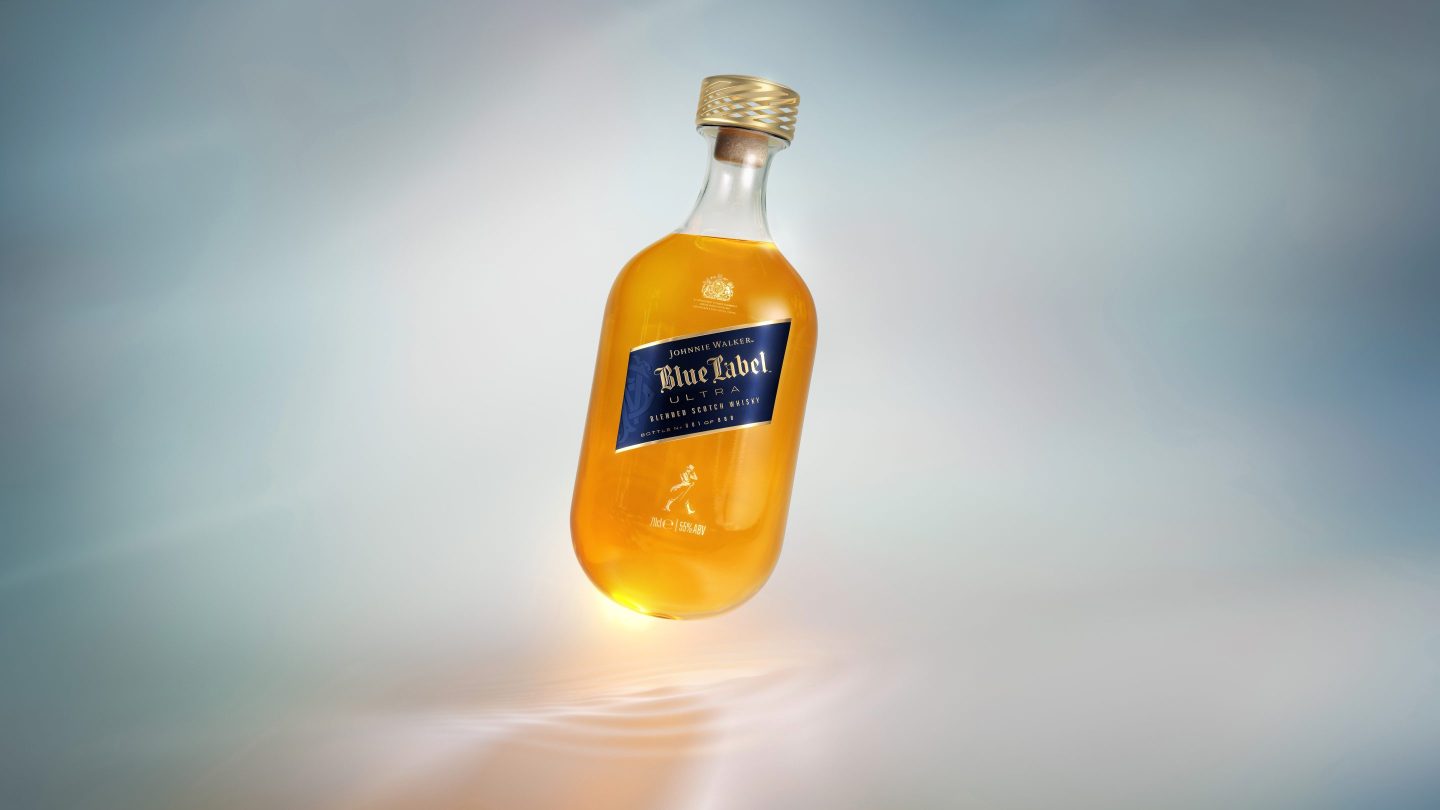 Johnnie Walker unveiled its new light whisky bottle.