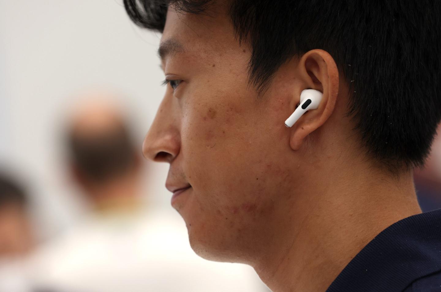 Man wearing AirPods Pro