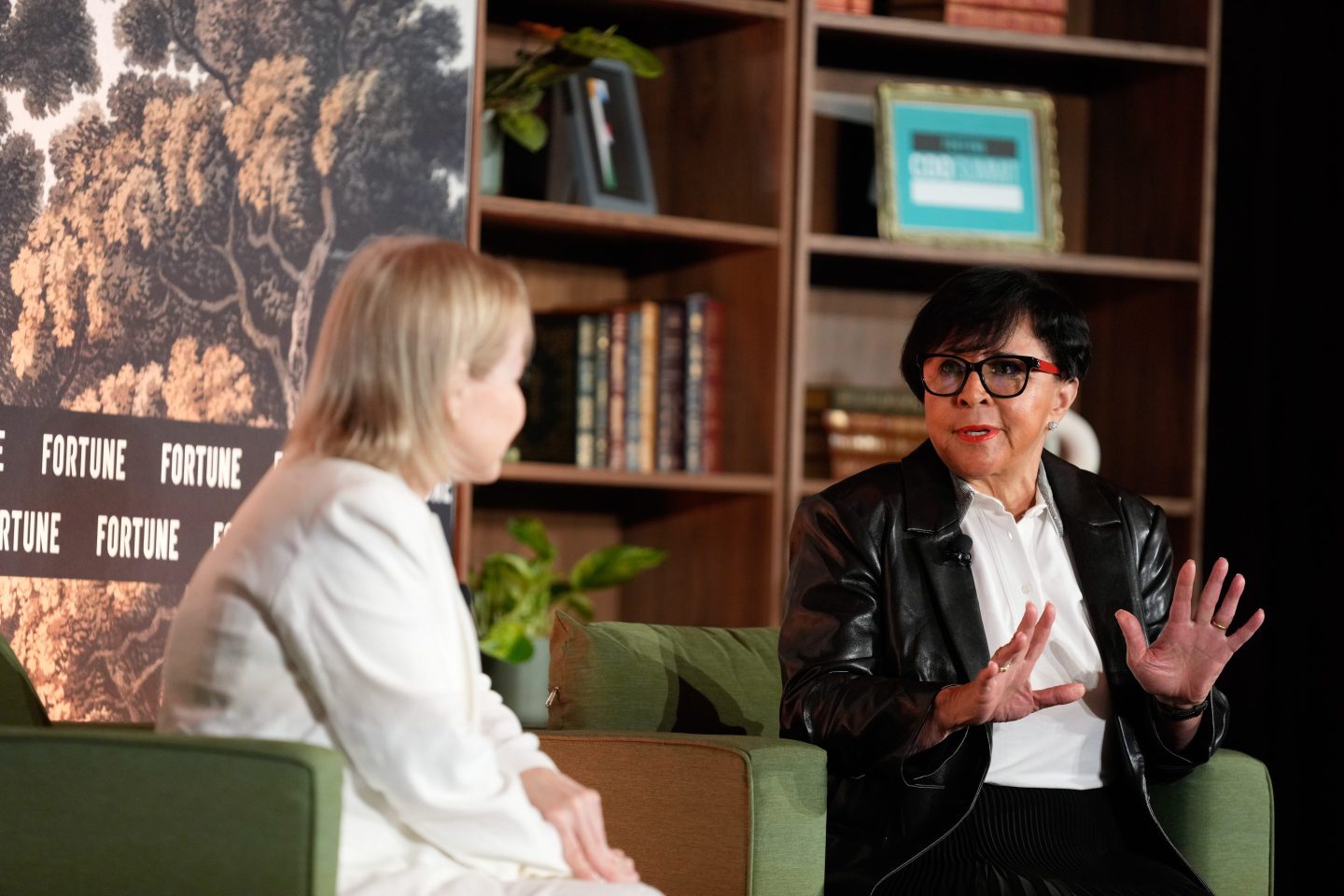 Sheila Johnson (right) with Fortune’s Diane Brady