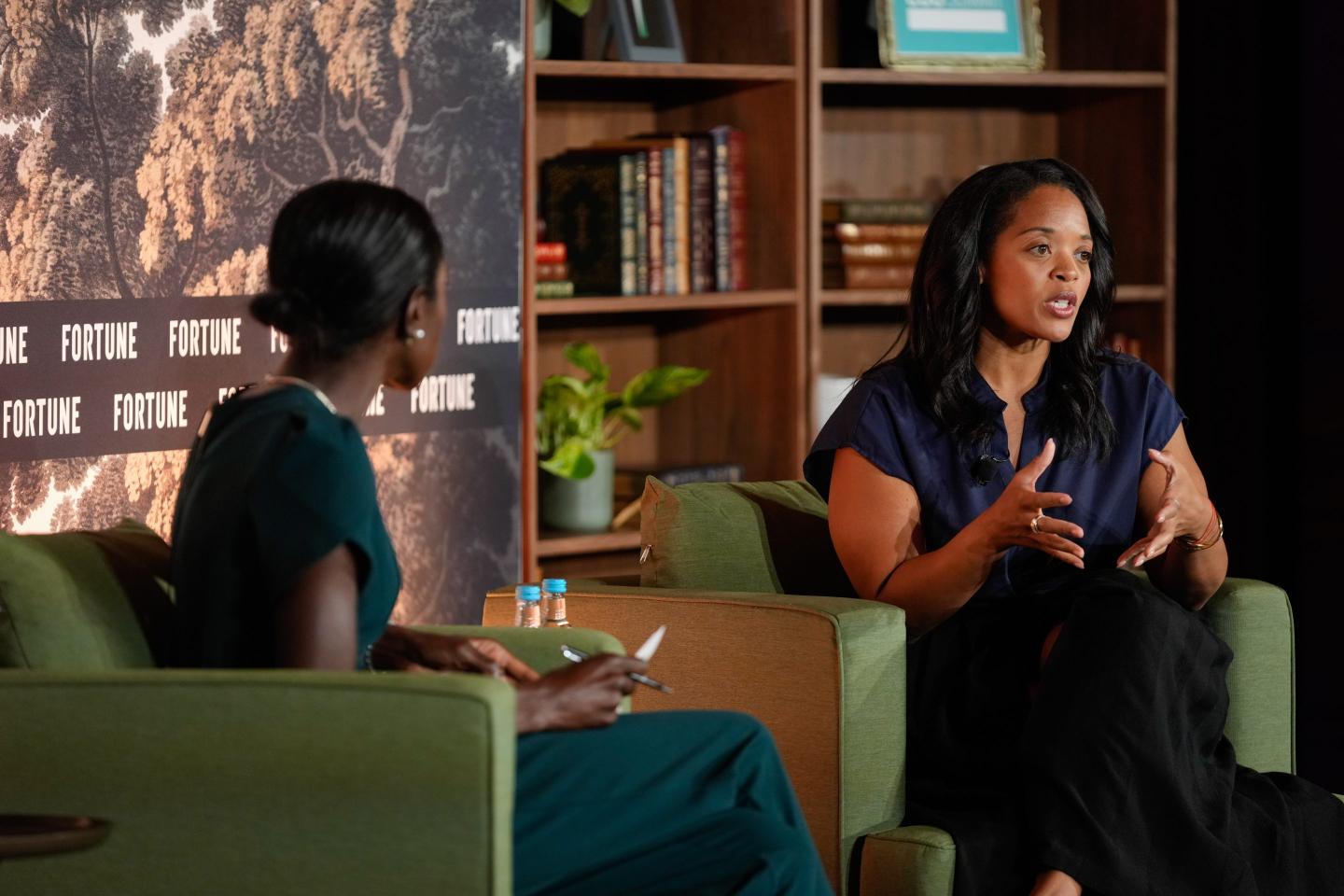 DC United president Danita Johnson during an onstage interview at Fortune's COO Summit conference