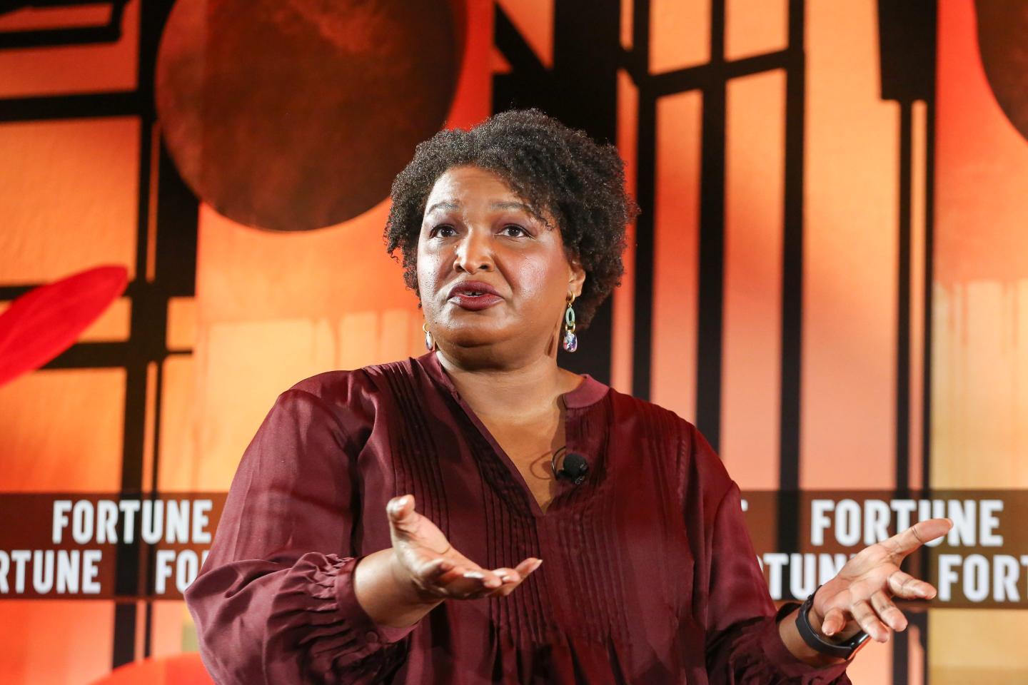 "Any time the ability to cast a ballot depends on who’s in office, democracy is imperiled,” Stacey Abrams said Wednesday.