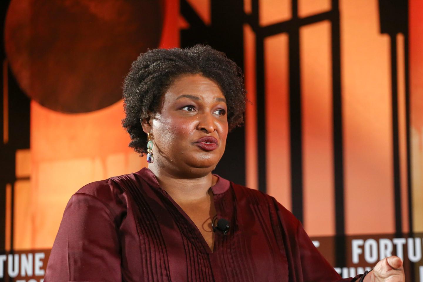 Stacey Abrams at Fortune's Impact Initiative conference in Atlanta, Georgia on October 9, 2024.