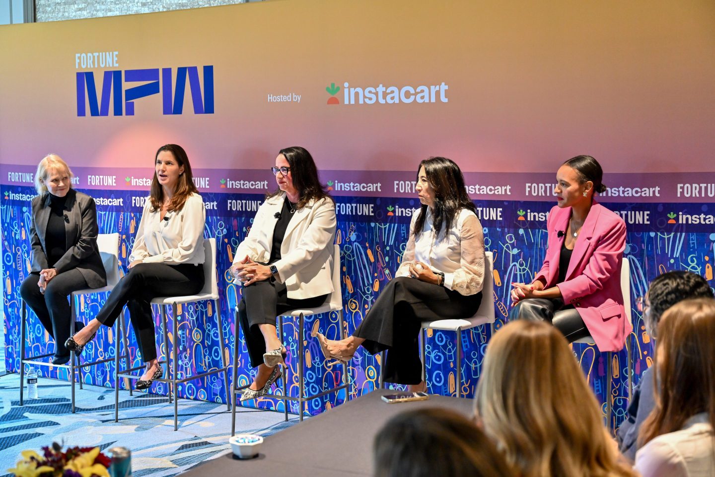Coins2Day's Diane Brady; Emily Reuter, CFO of Instacart; Maria Ferraro, CFO, chief inclusion and diversity officer, Siemens Energy; Elena Gomez, CFO, Toast; and Mandy Fields, CFO, e.l.f. Beauty.