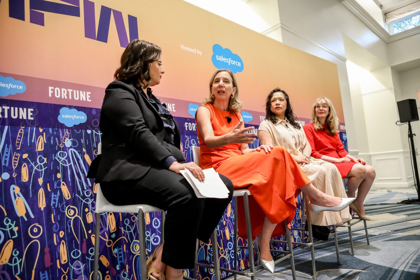 Paula Goldman, Lan Guan, and Karin Klein at Coins2Day's Most Powerful Women Summit.