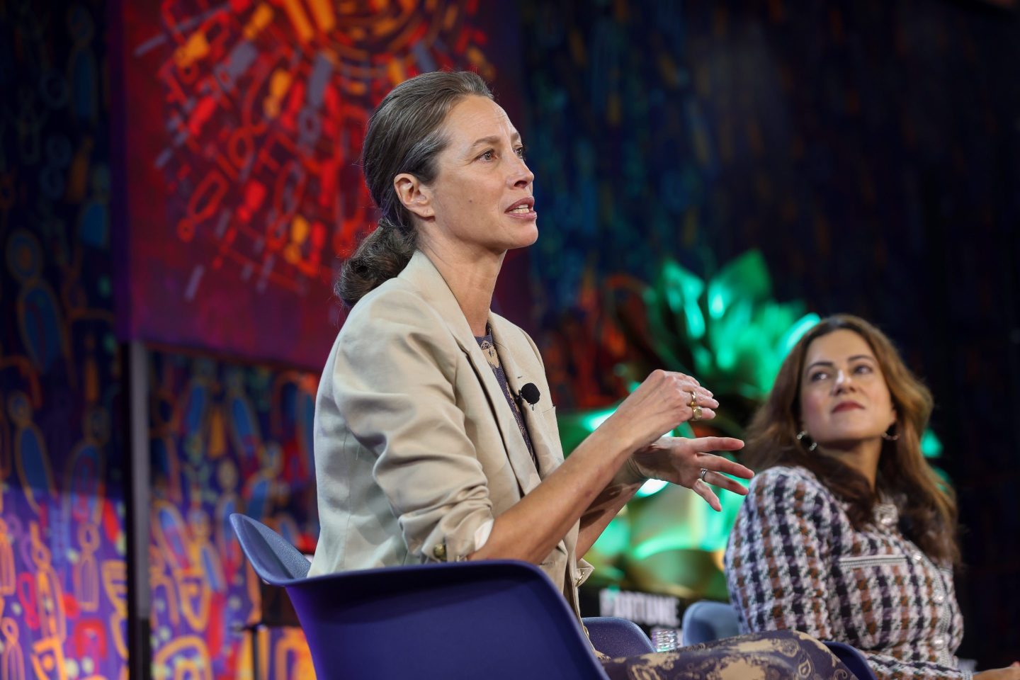 Christy Turlington Burns and Reshma Saujani at the Fortune Most Powerful Women summit.