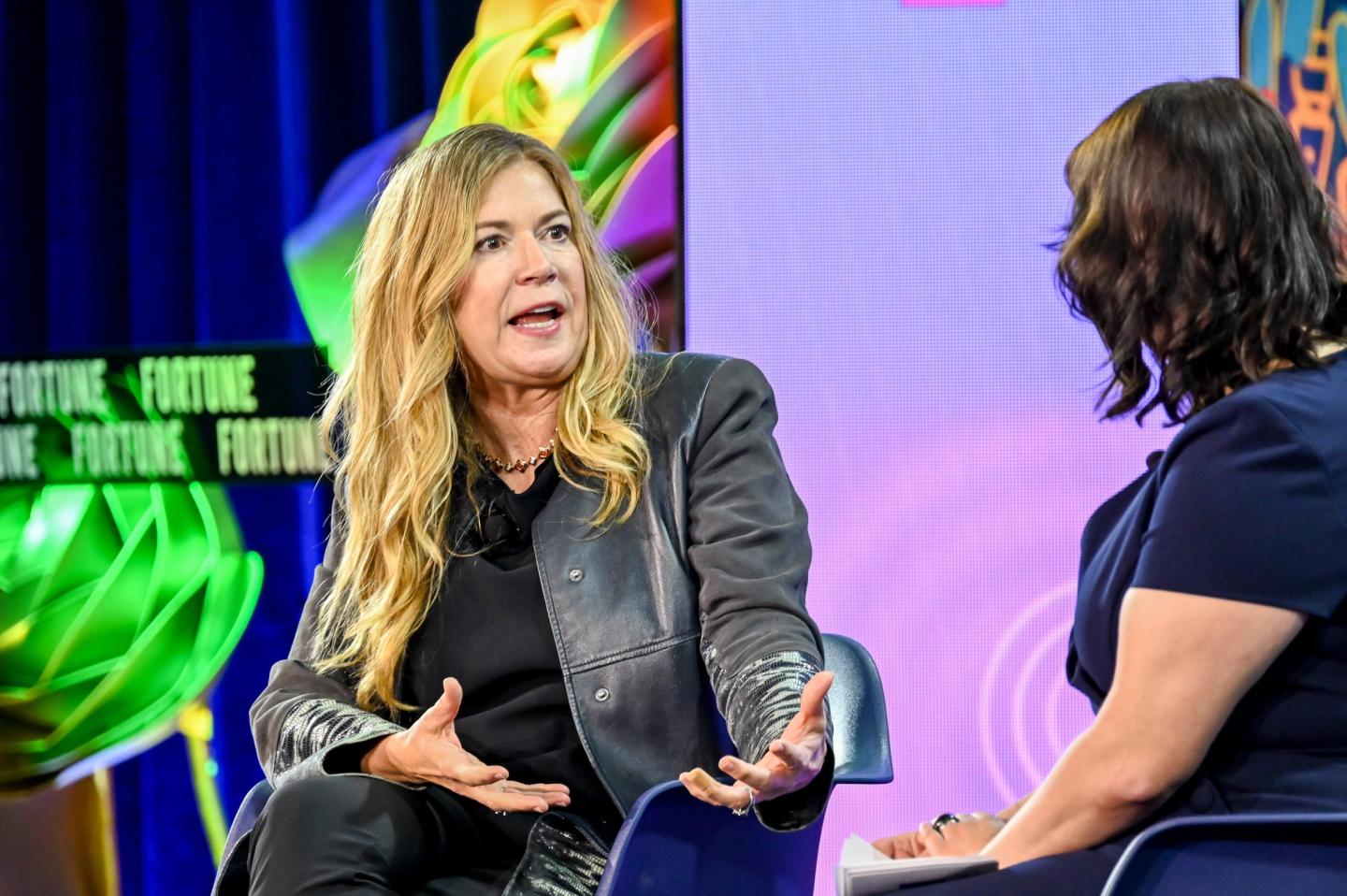 Kathi Vidal speaks on stage at Fortune's Most Powerful Summit