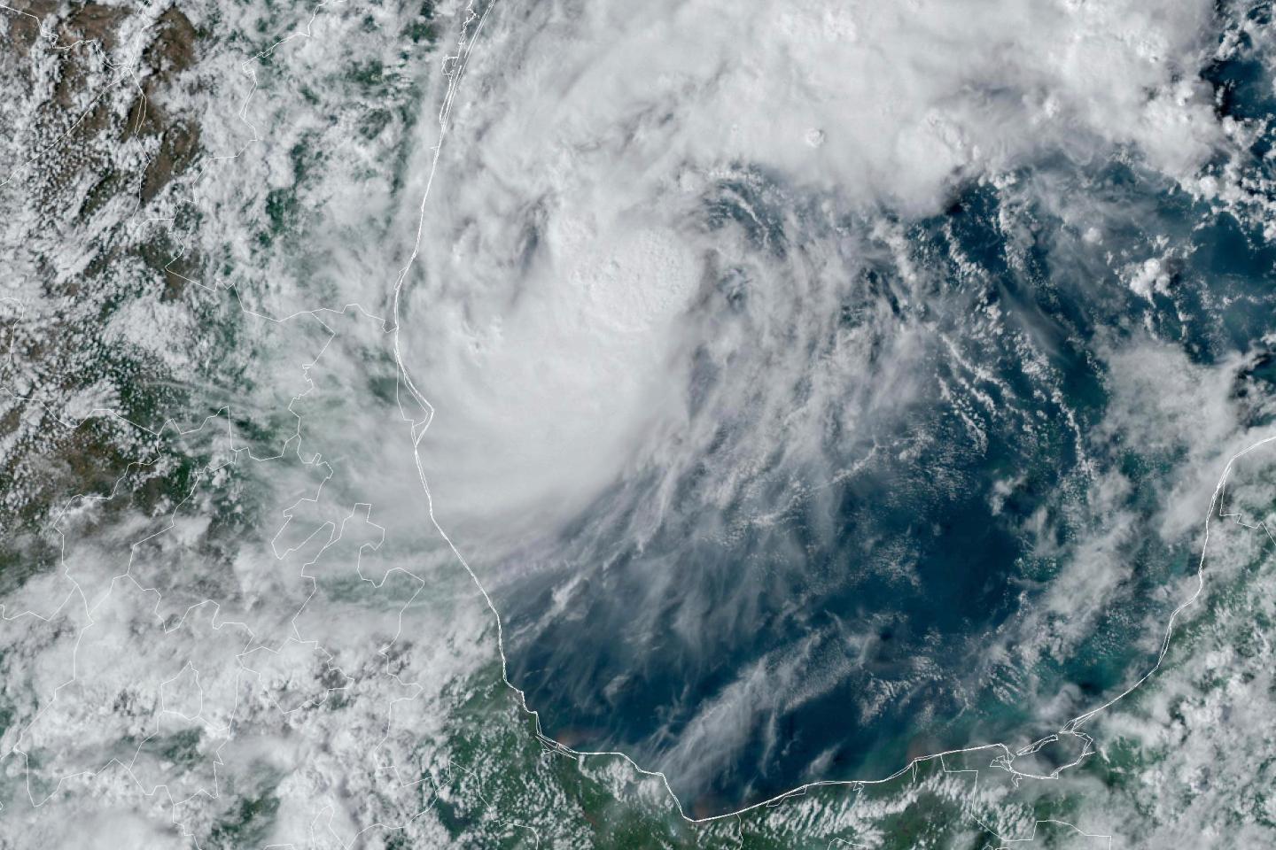 satellite image of tropical storm