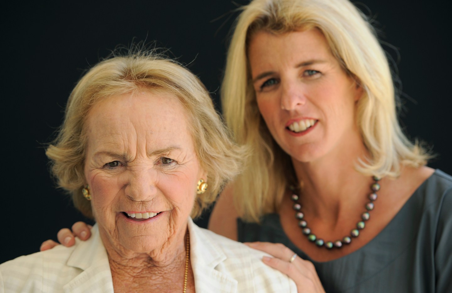 Ethel Kennedy, left, poses for a portrait with her daughter Rory Kennedy.