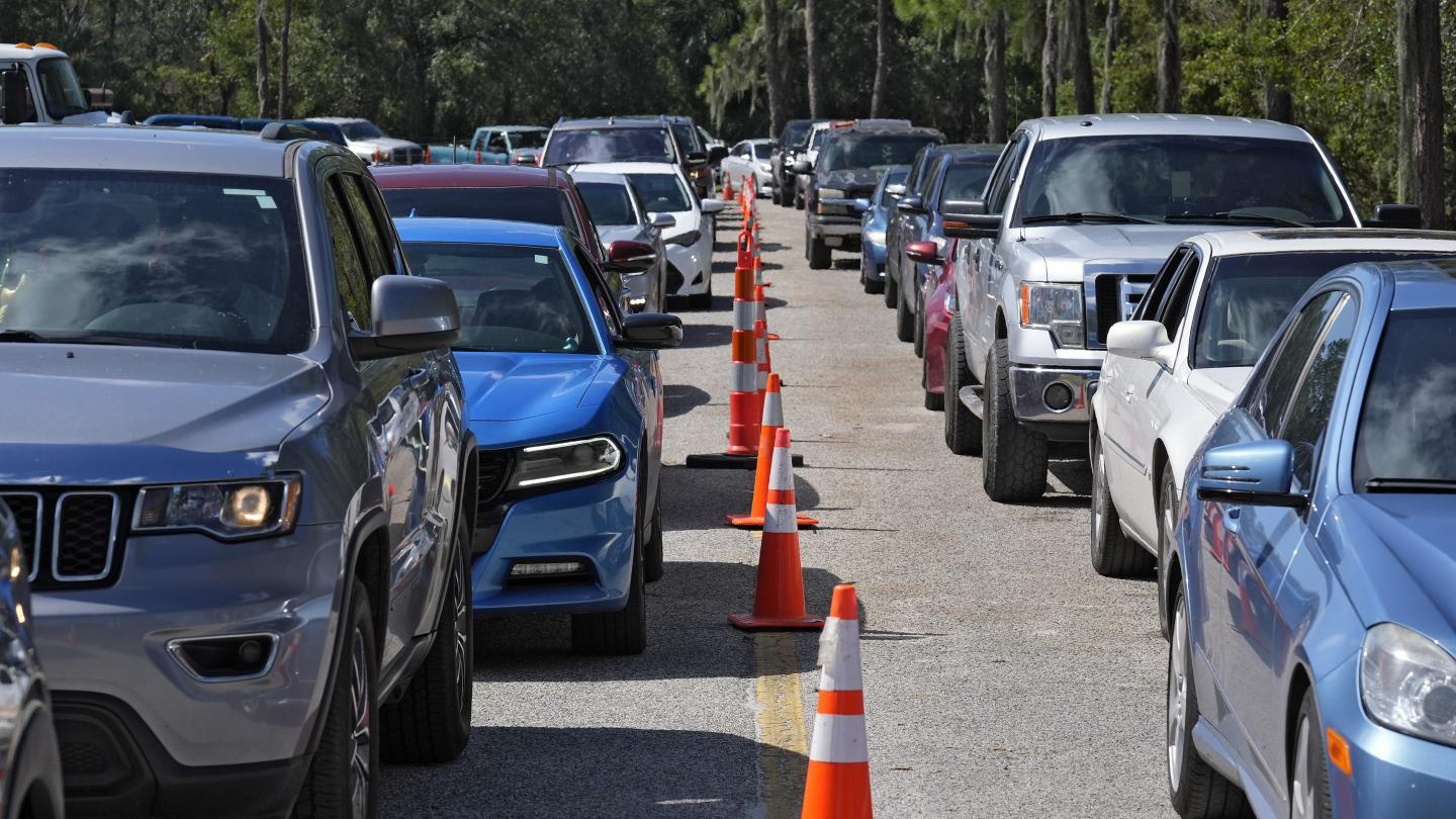 lines of cars