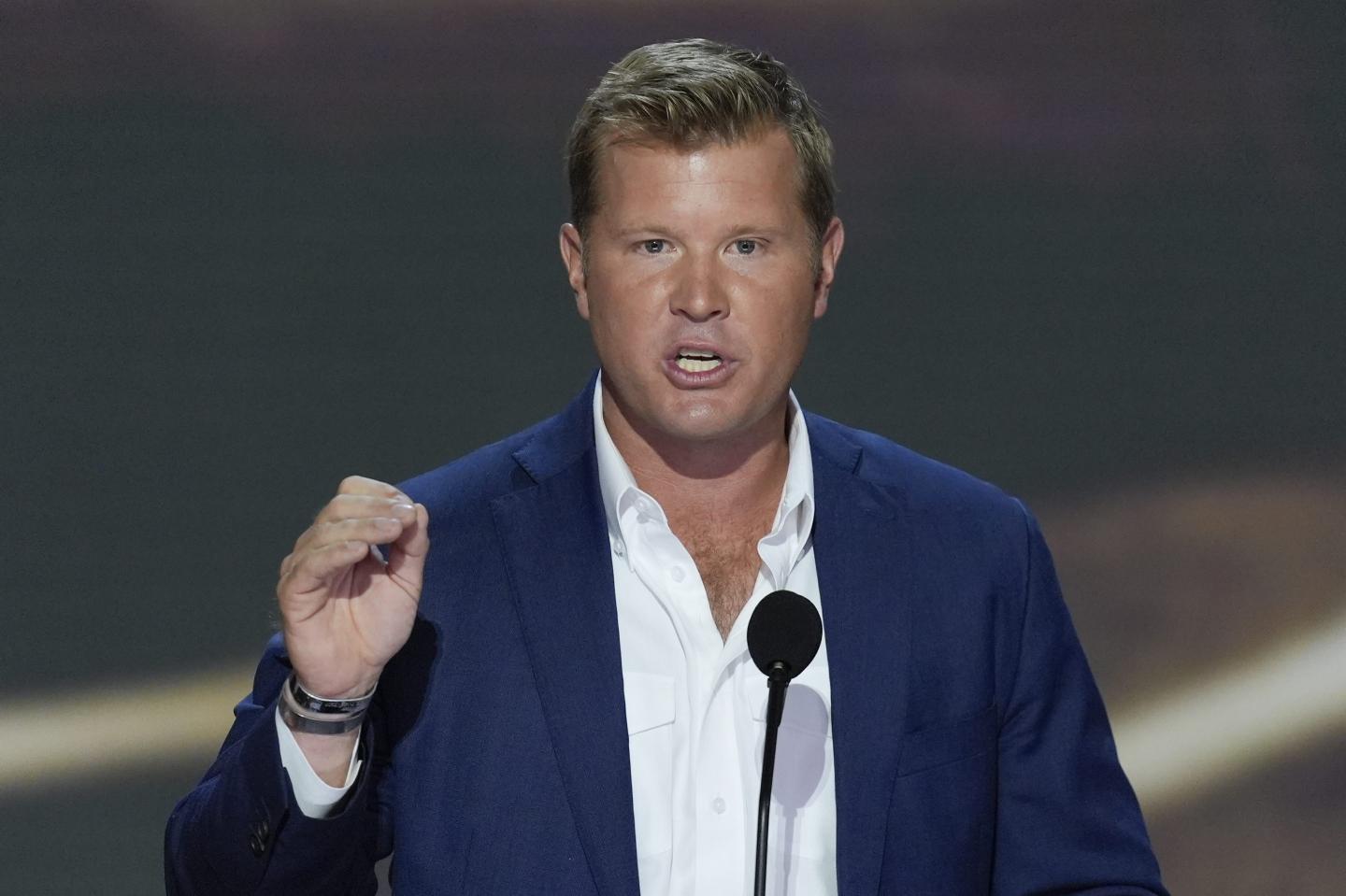 Tim Sheehy speaking at the RNC.