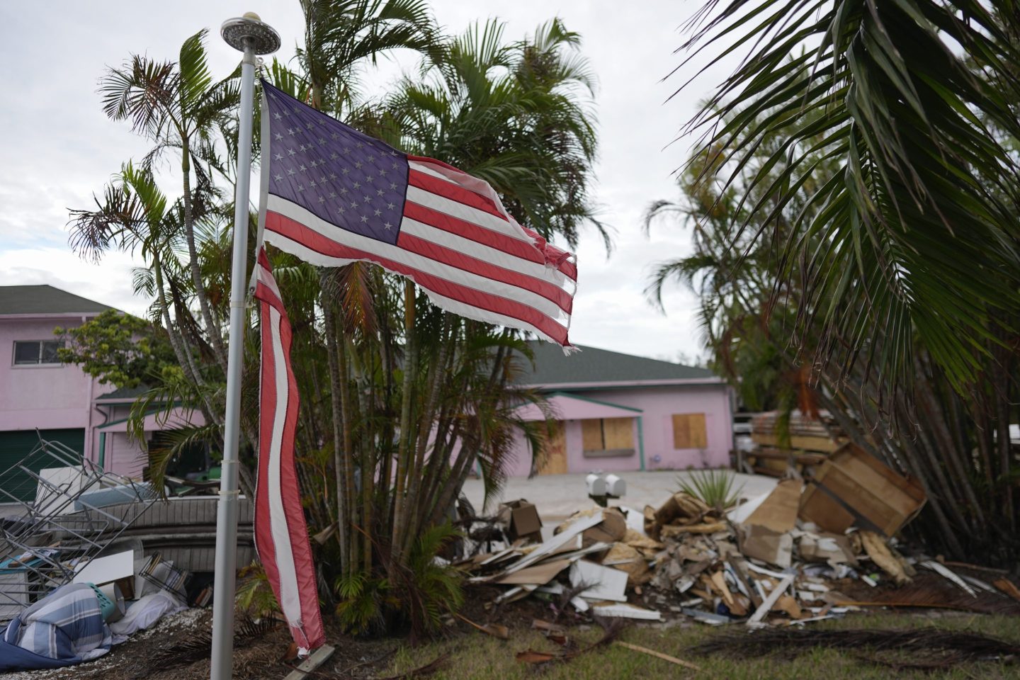 Damage from Hurricane Milton in Holmes Beach on Anna Maria Island, Fla.