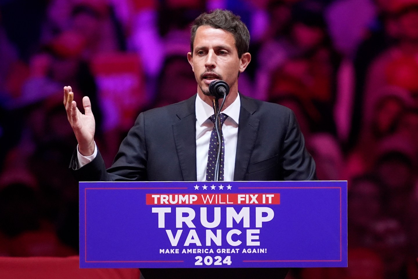 Comedian Tony Hinchcliffe makes jokes at Trump's rally in Madison Square Garden