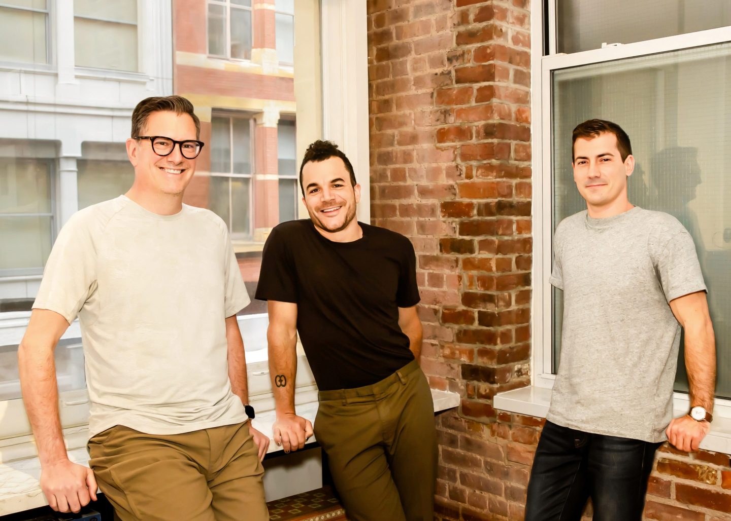 Brian Meek (left), Ben Rubin (Middle) and Patrick Fives (Right) co-founded the new on-chain messaging platform.