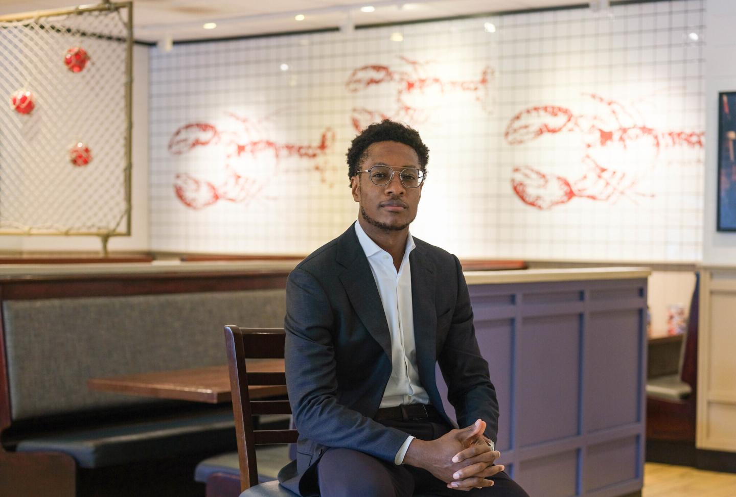 Red Lobster CEO sitting in restaurant
