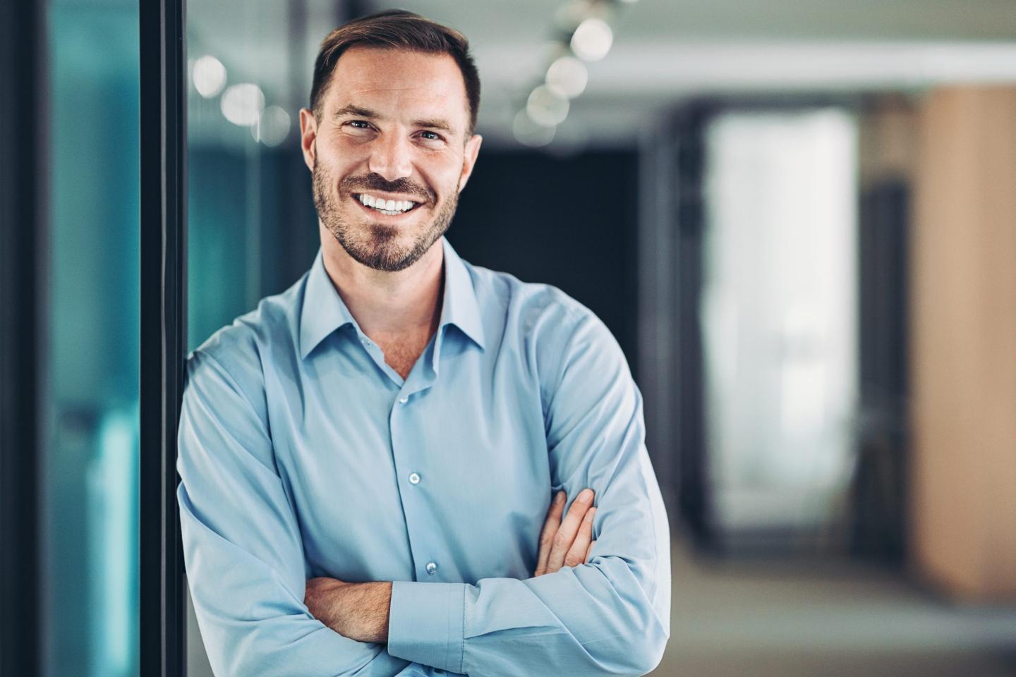 male CEO with arms crossed