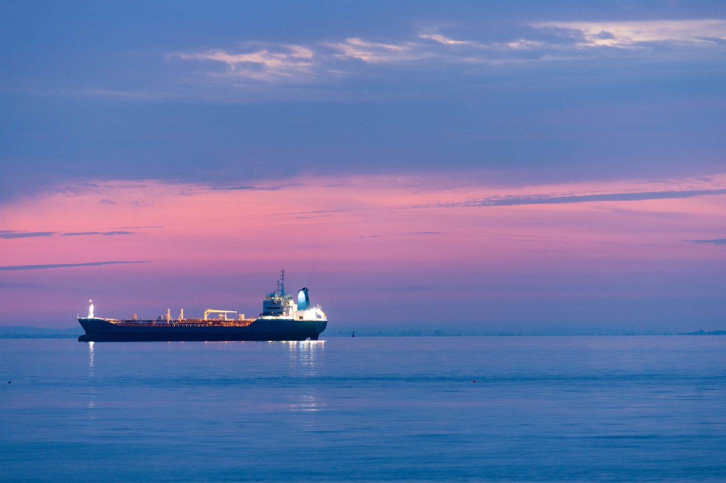 oil tanker at sea