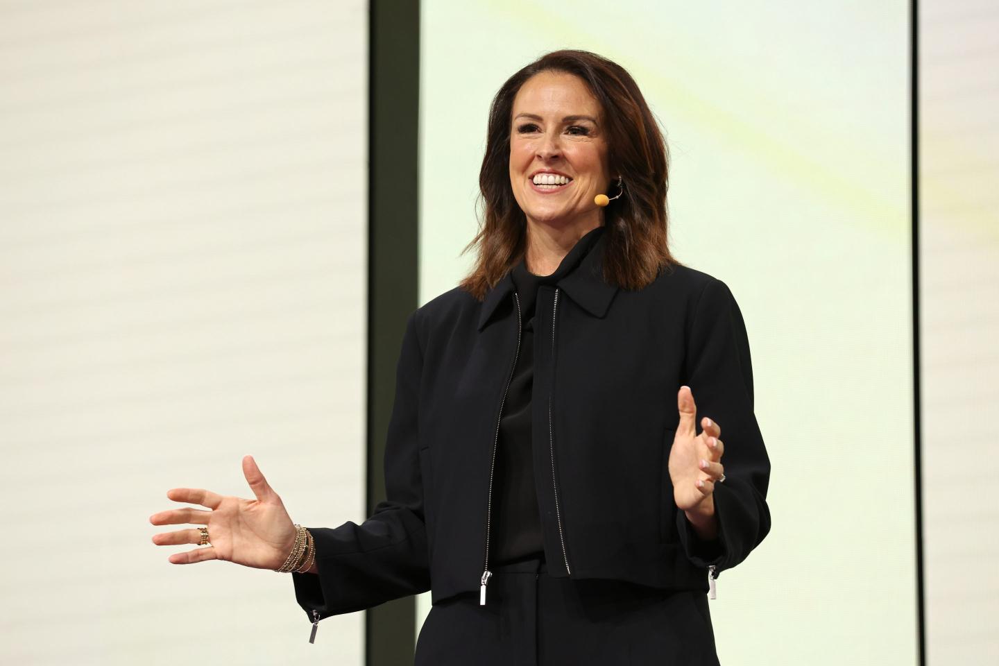 Jill Popelka Head of AR Enterprise Services (ARES) of Snap Inc. speaks onstage during the Snap Partner Summit 2023 at Barker Hangar on April 19, 2023 in Santa Monica, California.