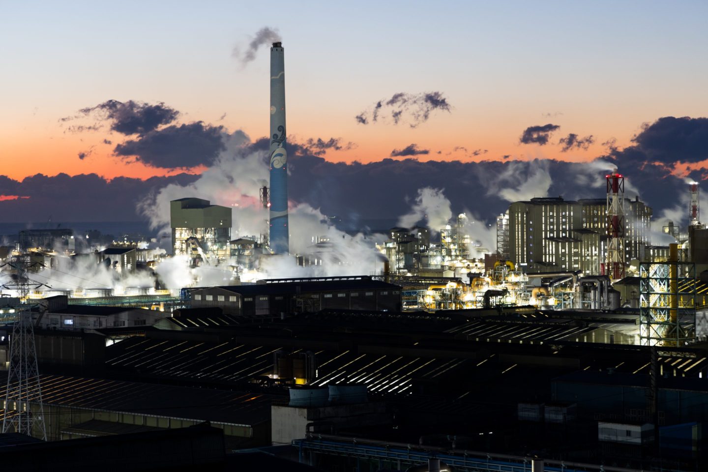 Water vapor and smoke rise from a Korea Zinc smelting factory at sunrise in Ulsan, South Korea, on Jan. 24, 2024.