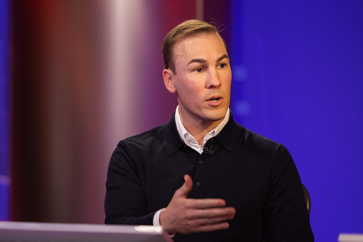 Jordan Sinclair, UK president of Robinhood Markets Inc., during a Bloomberg Television interview in London, UK, on Tuesday, March 19, 2024.
