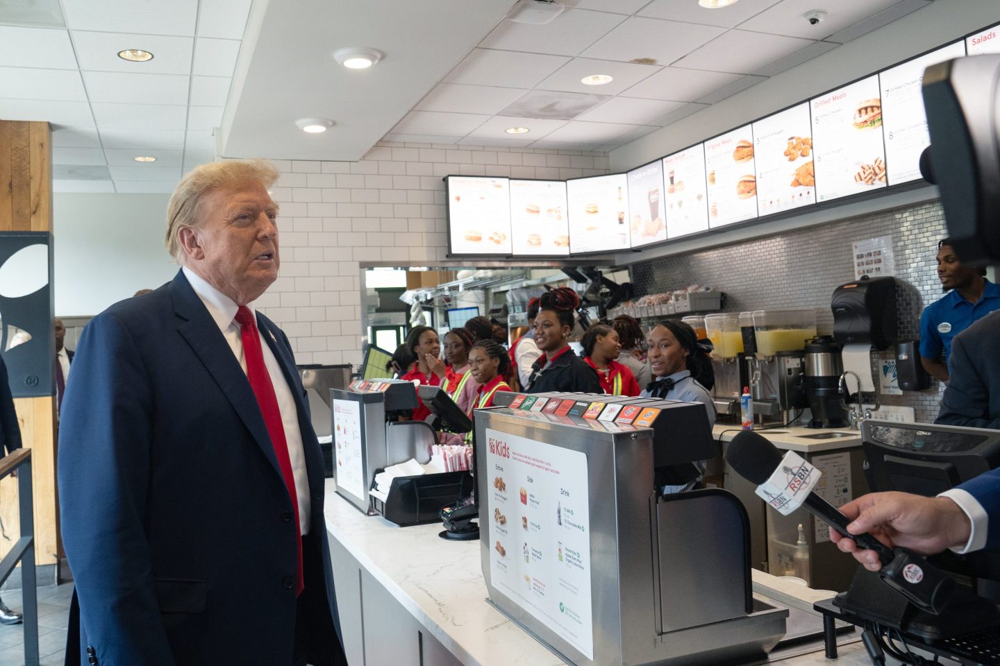 Donald Trump at a Chick-fil-A