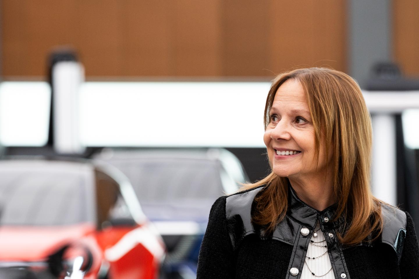 General Motors CEO Mary Barra during an interview in Warren, Michigan on Feb. 22, 2024. (Photo: Emily Elconin/Bloomberg/Getty Images)